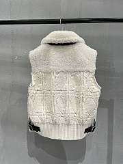 Fortok Dior Fur Wool Vest White  - 4