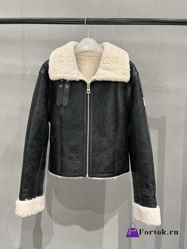 Fortok Dior Sheepskin Coat Black - 1