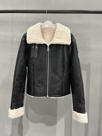 Fortok Dior Sheepskin Coat Black