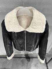 Fortok Dior Sheepskin Coat Black - 5