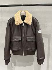 Fortok Dior Sheepskin Coat Dark Brown - 1