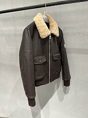 Fortok Dior Sheepskin Coat Dark Brown - 6