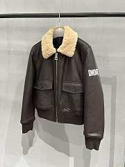 Fortok Dior Sheepskin Coat Dark Brown - 4