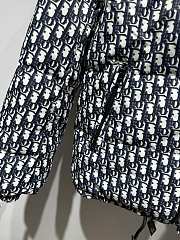 Fortok Dior Reversible Cropped Puffer Jacket Blue and Ecru Dior Oblique Quilted Technical Taffeta - 5