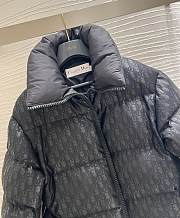 Fortok Dior Classic Monogram Hooded Down Jacket Black  - 4