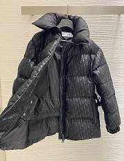 Fortok Dior Classic Monogram Hooded Down Jacket Black  - 3