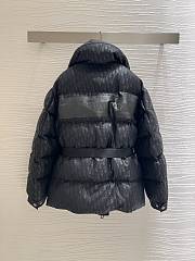 Fortok Dior Classic Monogram Hooded Down Jacket Black  - 2