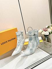 Fortok Louis Vuitton Cow Paint Leather High-Heel Ankle Boots  - 6