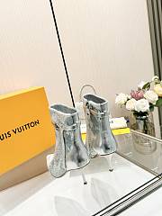 Fortok Louis Vuitton Cow Paint Leather High-Heel Ankle Boots  - 4