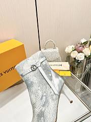 Fortok Louis Vuitton Cow Paint Leather High-Heel Ankle Boots  - 3