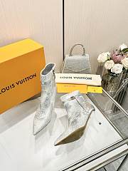 Fortok Louis Vuitton Cow Paint Leather High-Heel Ankle Boots  - 2