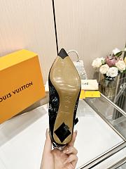 Fortok Louis Vuitton  Cow Paint Leather High-Heel Ankle Boots Black - 6