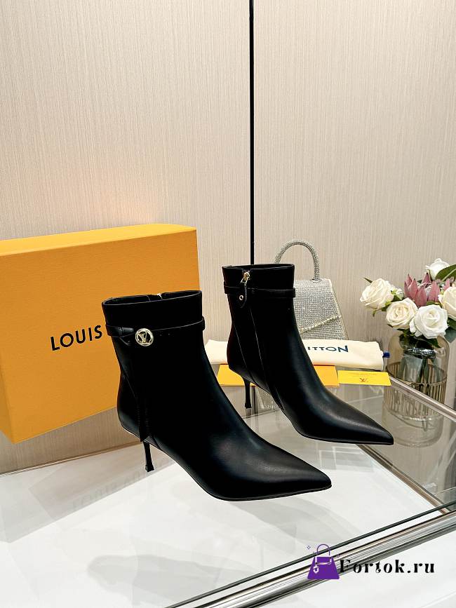 Fortok Louis Vuitton High-Heel Ankle Boots Black - 1