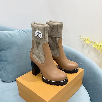 Fortok Louis Vuitton Beaubourg Ankle Boots Brown