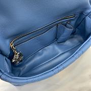 Fortok Gucci GG Milano Mini Top Handle Bag Blue GG Puffy Leather 806017 21x12.5x4.6cm - 5
