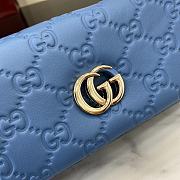 Fortok Gucci GG Milano Mini Top Handle Bag Blue GG Puffy Leather 806017 21x12.5x4.6cm - 3