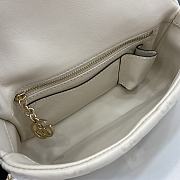 Fortok Gucci GG Milano Mini Top Handle Bag White GG Puffy Leather 806017 21x12.5x4.6cm - 4