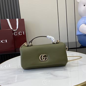 Fortok Gucci GG Milano Small Handbag Green 806017 21x12.5x4.6cm