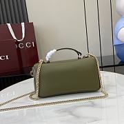 Fortok Gucci GG Milano Small Handbag Green 806017 21x12.5x4.6cm - 4