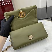 Fortok Gucci GG Milano Small Handbag Green 806017 21x12.5x4.6cm - 3