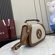 Fortok Gucci Blondie Small Top Handle Bag Beige Canvas 815714 27x17x7cm - 5
