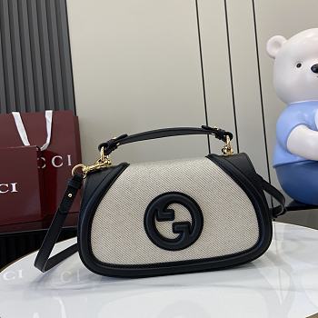 Fortok Gucci Blondie Small Top Handle Bag Black Canvas 815714 27x17x7cm