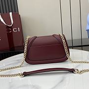 Fortok Gucci Blondie Shoulder Bag Rosso Ancora Red Leather 815711 21.5x11x8cm - 2