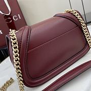 Fortok Gucci Blondie Shoulder Bag Rosso Ancora Red Leather 815711 21.5x11x8cm - 5