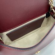 Fortok Gucci Blondie Shoulder Bag Rosso Ancora Red Leather 815711 21.5x11x8cm - 6