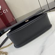 Fortok Gucci Blondie Shoulder Bag Rosso Ancora Black Leather 815711 21.5x11x8cm - 2