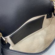 Fortok Gucci Blondie Shoulder Bag Rosso Ancora Black Leather 815711 21.5x11x8cm - 6