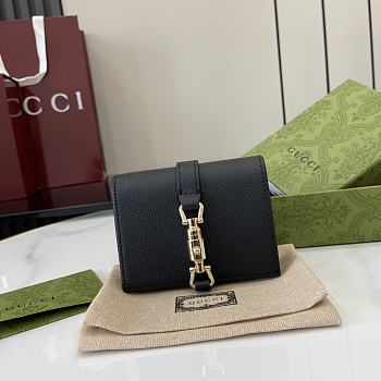 Fortok Gucci Jackie 1961 Card Case Wallet Black 645536 11x8.5x3cm