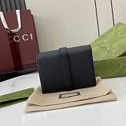 Fortok Gucci Jackie 1961 Card Case Wallet Black 645536 11x8.5x3cm - 5