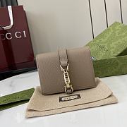 Fortok Gucci Jackie 1961 Card Case Wallet Beige 645536 11x8.5x3cm - 1