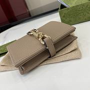 Fortok Gucci Jackie 1961 Card Case Wallet Beige 645536 11x8.5x3cm - 6