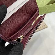 Fortok Gucci Jackie 1961 Card Case Wallet Burgundy 645536 11x8.5x3cm - 4