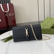 Fortok Gucci Jackie 1961 Chain Wallet Black 652681 19x11x3.5cm - 1