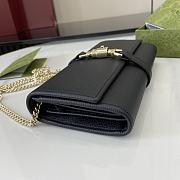Fortok Gucci Jackie 1961 Chain Wallet Black 652681 19x11x3.5cm - 6