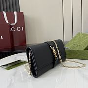 Fortok Gucci Jackie 1961 Chain Wallet Black 652681 19x11x3.5cm - 4
