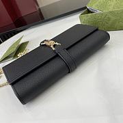 Fortok Gucci Jackie 1961 Chain Wallet Black 652681 19x11x3.5cm - 3