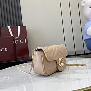 Fortok Gucci GG Marmont Super Mini Bag Beige 476433 16.5x11x4.5cm - 6