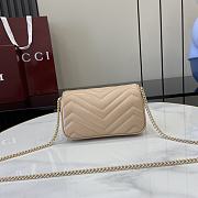 Fortok Gucci GG Marmont Super Mini Bag Beige 476433 16.5x11x4.5cm - 5