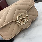 Fortok Gucci GG Marmont Super Mini Bag Beige 476433 16.5x11x4.5cm - 3