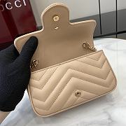 Fortok Gucci GG Marmont Super Mini Bag Beige 476433 16.5x11x4.5cm - 2