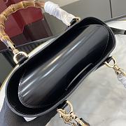 Fortok Gucci Mini Bamboo Top Handle Tote Bag Black 16x14x11.5cm - 2