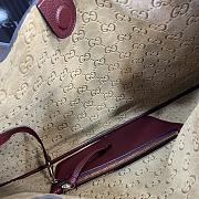 Fortok Gucci B Medium Shoulder Bag Burgundy 820169 49x46x4cm - 4