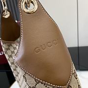 Fortok Gucci B Medium Shoulder Bag Beige & Brown 820169 49x46x4cm - 4