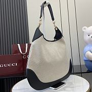 Fortok Gucci B Medium Shoulder Bag Black Canvas 820169 49x46x4cm - 6