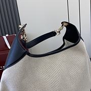 Fortok Gucci B Medium Shoulder Bag Black Canvas 820169 49x46x4cm - 2