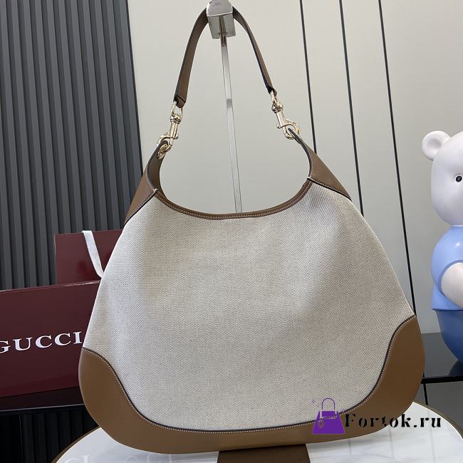 Fortok Gucci B Medium Shoulder Bag Beige Canvas 820169 49x46x4cm - 1